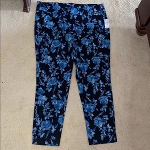 Blue floral pants